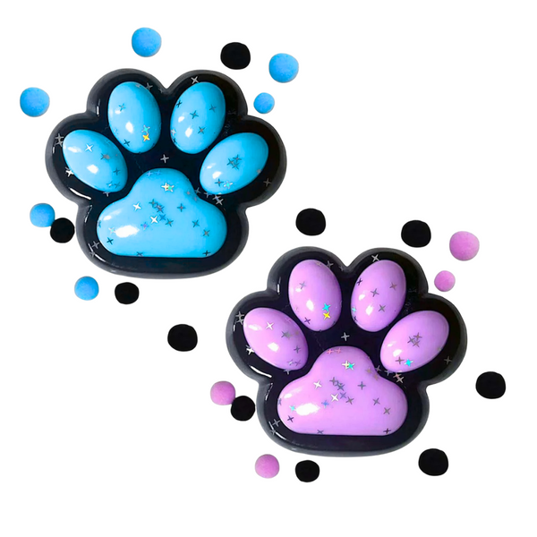 Squishy Pegajosa Patita De Gato Set De 2 Juguete Antiestrés