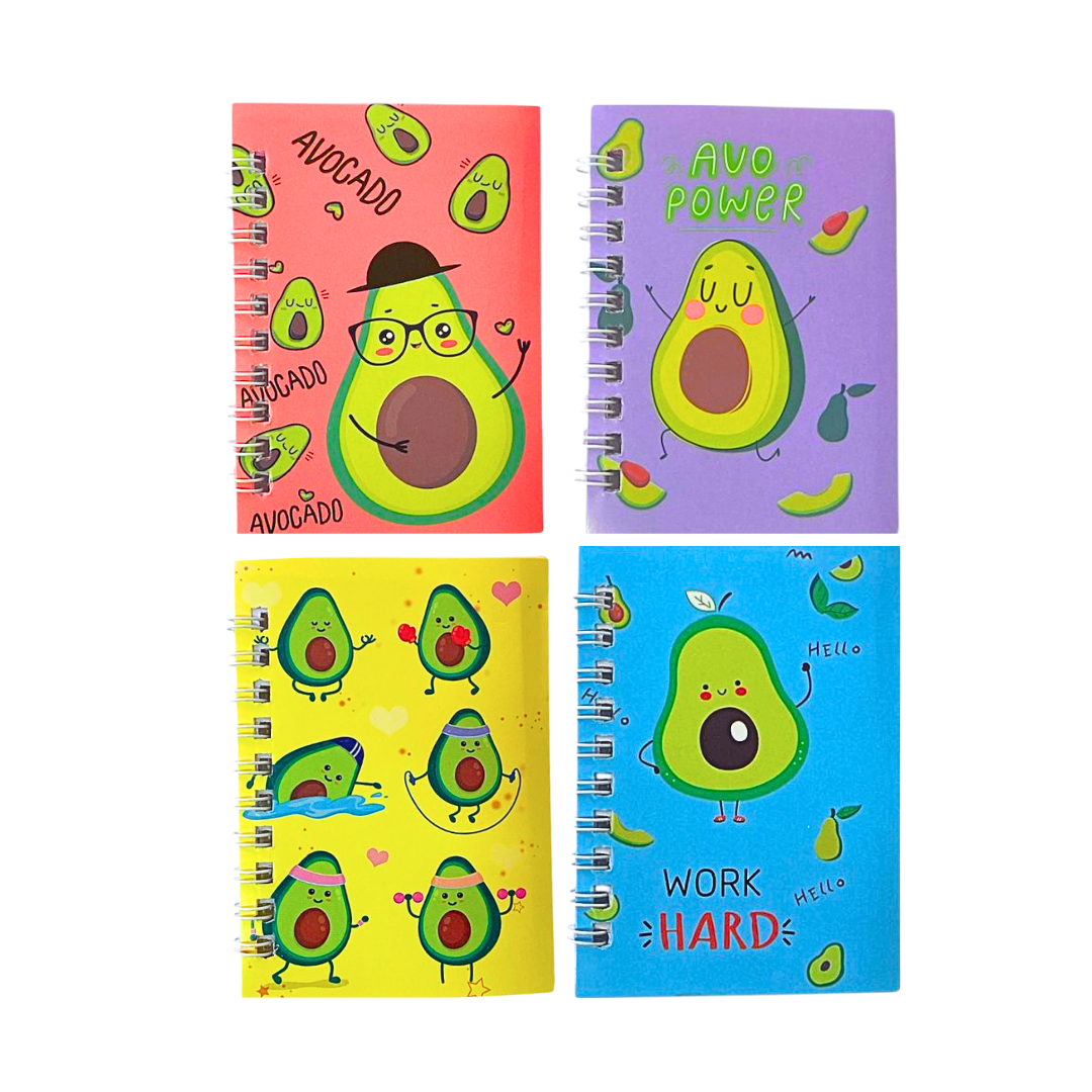 Libretas De Bolsillo Diseño Kawaii Pack De 4