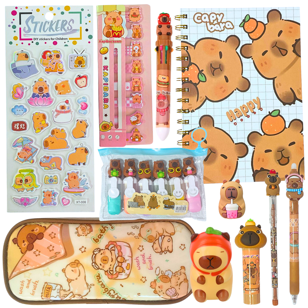 Papelería Capibara Kawaii Box De Regalo Capybara Tamaño Xl