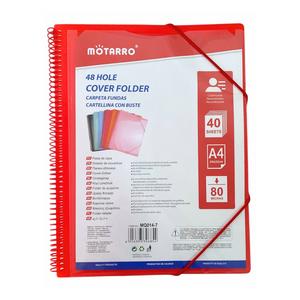 Carpeta Archivadora Anillada A4 Con 40 Fundas Transparentes