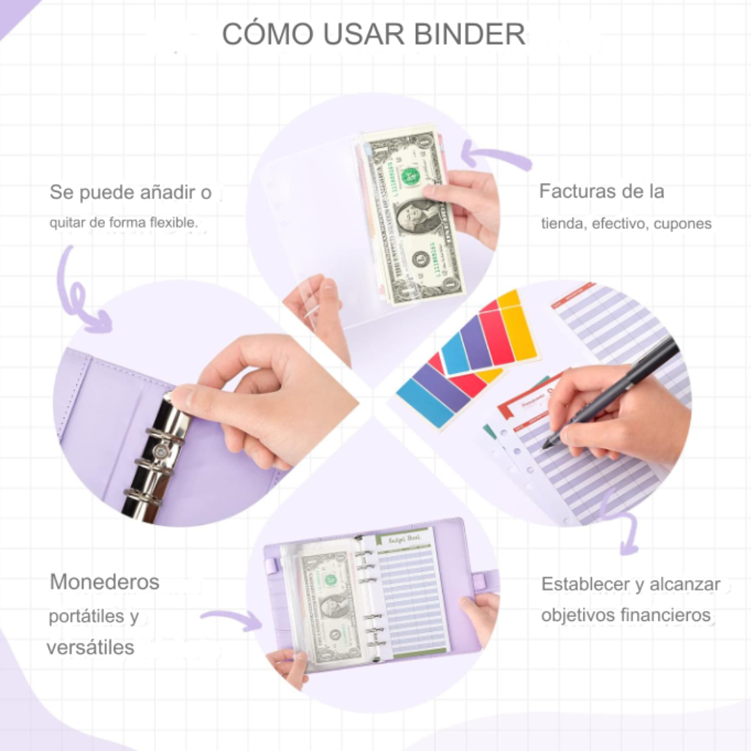 Budget Binder Carpeta Organizadora A6 De Dinero Para Ahorro