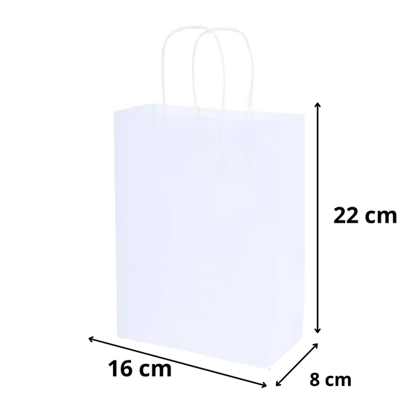 Bolsas De Papel Regalo Kraft Con Manilla Pack 12