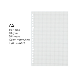 Repuesto De Hojas Para Libreta Anillada A5 Languo