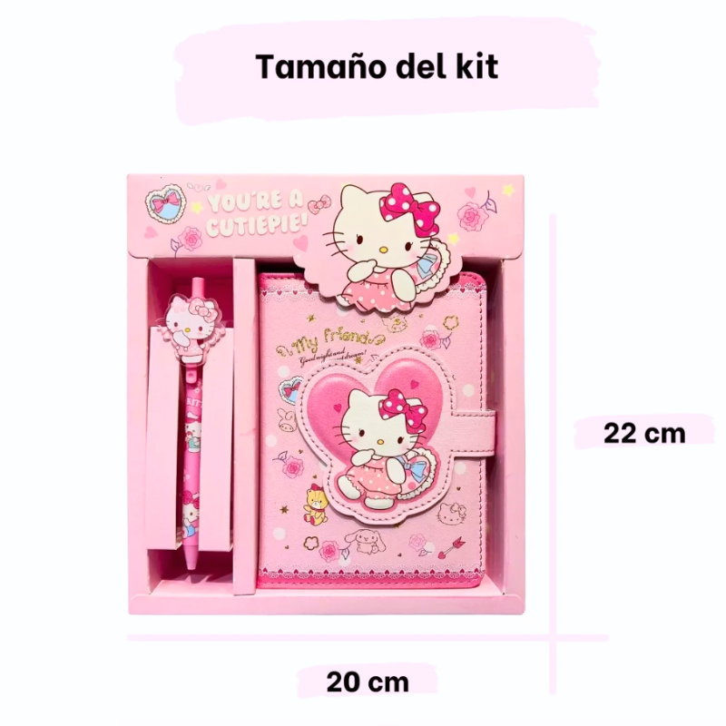 Agenda o Diario de Vida Hello Kitty con Lápiz