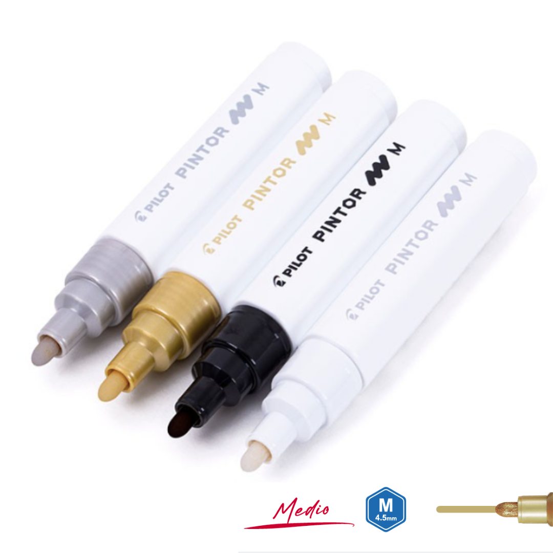 Plumones Acrílicos Marcadores Pintor Pilot Punta 4,5mm 4uni