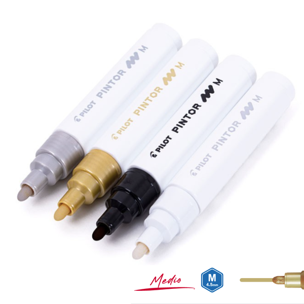Plumones Acrílicos Marcadores Pintor Pilot Punta 4,5mm 4uni