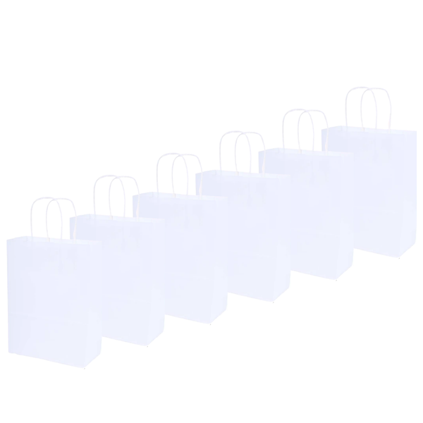 Bolsas De Papel Regalo Kraft Con Manilla Pack 12