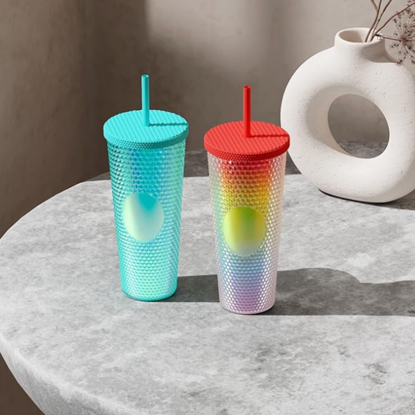 Vaso Tumbler Acrílico Frio/Caliente con Bombilla Dupe 700 ml