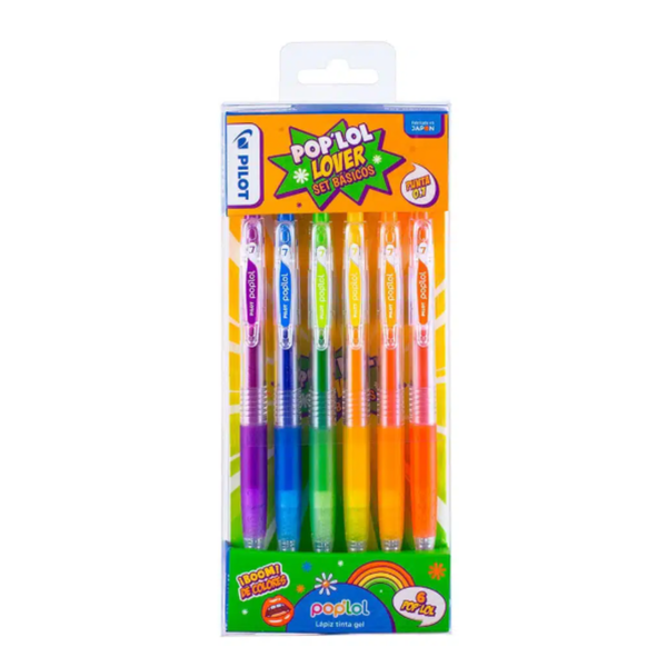 Lápices Tinta Gel 0.7mm Pilot Pop'lol Lover Set De 6