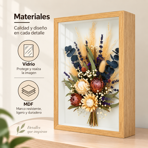 Marco Shadow Box Para Foto 30x40 Cm Profundidad 3 Cm Madera