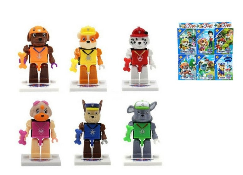 Set 6 Mini Figuras Paw Patrol Con Accesorios compatible con Lego