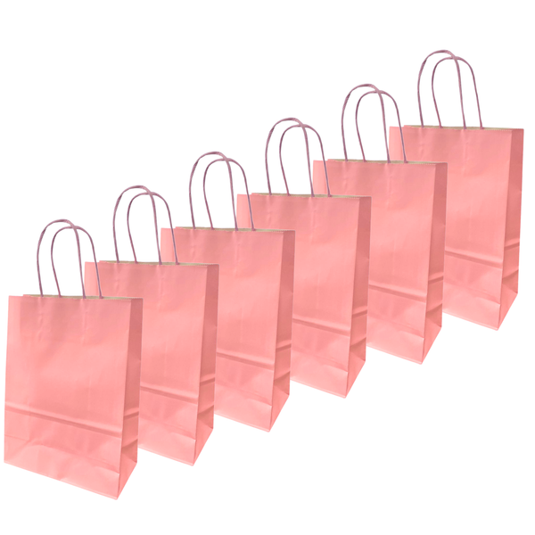 Bolsas De Papel Regalo Kraft Con Manilla Pack 12