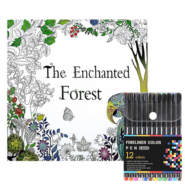 Mandalas Para Colorear + Lápices Tiralinea 12 Colores