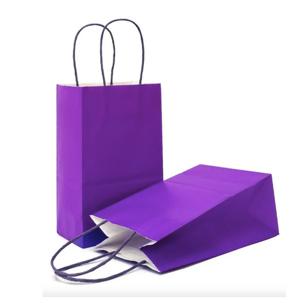 Bolsas De Papel Regalo Kraft Con Manilla Pack 12