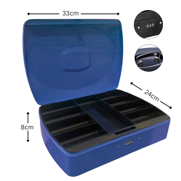 Caja Fuerte Dinero Metálica 33cm X 24cm Combinación Clave
