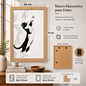 Marco para Fotos Decorativo 50x70cm Cuadro Portarretrato