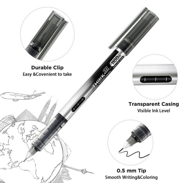 Lápices Pasta Bolígrafo Secado Rápido 0,5 Mm Pack De 12