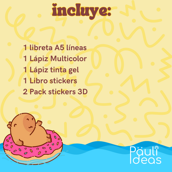 Papelería Capibara Box Medium Capybara Kawaii