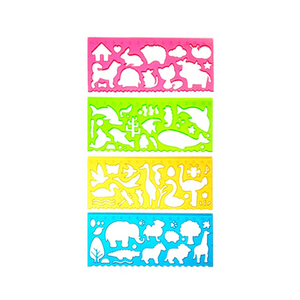 Set 4 Plantillas De Dibujo Figuras Animales Sorpresa