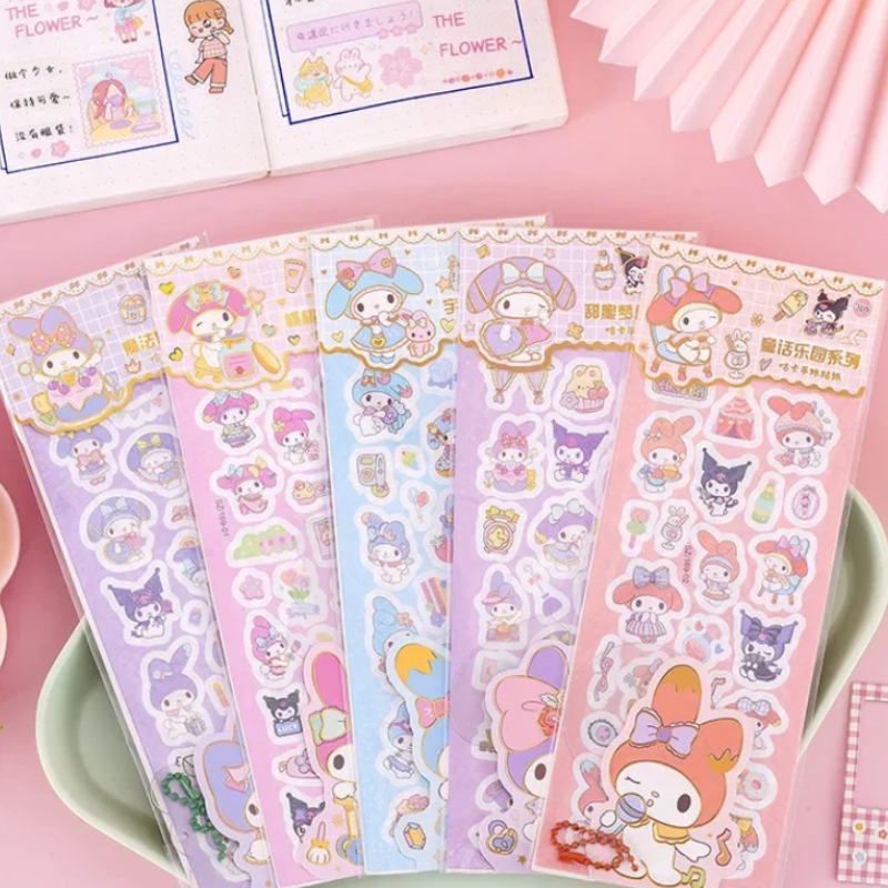 Kit de Creación de Llaveros My Melody con Stickers (3 láminas)