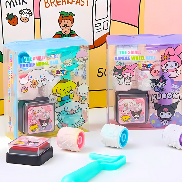 Kit Sello de Timbre Manual Kuromi Kawaii