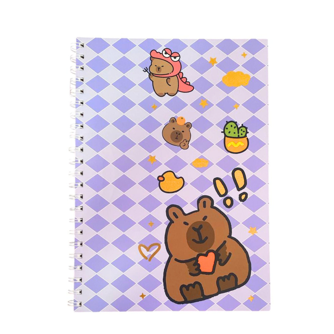 Croquera Kawaii A4 Block de Dibujo con Diseño Capybara