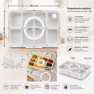 Contenedor Bandeja Divisora De Aperitivos Para Viajes