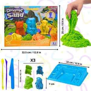 Arena Mágica Con Moldes Y Herramientas Varios Colores