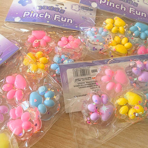 Mini Squishy Pegajosa Patita De Gato Antiestrés Pack 10