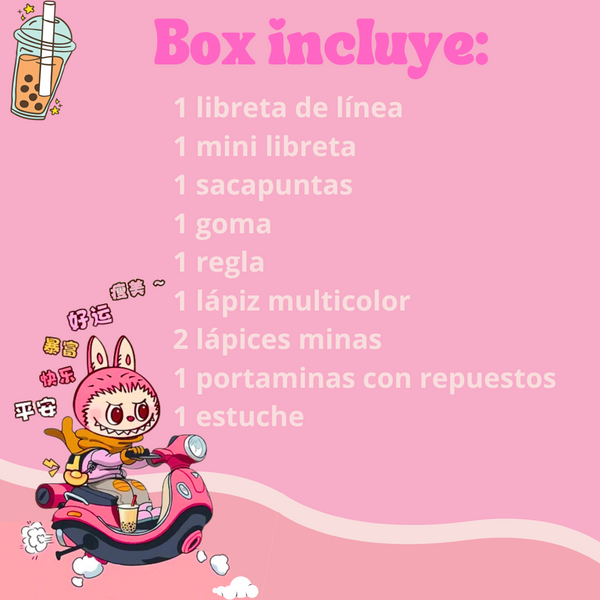 Papelería La Bubu Box Medium Kawaii Bubu