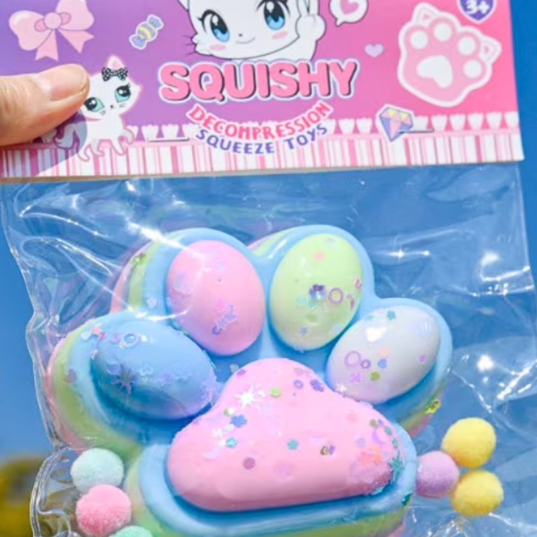 Squishy Grande Patita De Gato Pegajosa Juguete Antiestrés