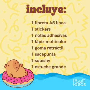 Papelería Capibara Kawaii Box De Regalo Capybara Tamaño L