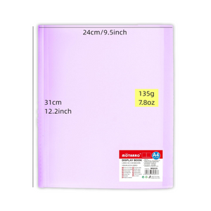 Carpeta Archivadora Color Pastel 20 Fundas Transparentes A4