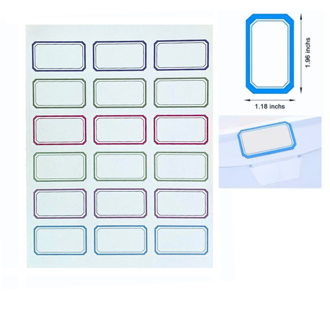 Etiquetas Adhesivas Rectangulares Pack Escolar 10 Hojas