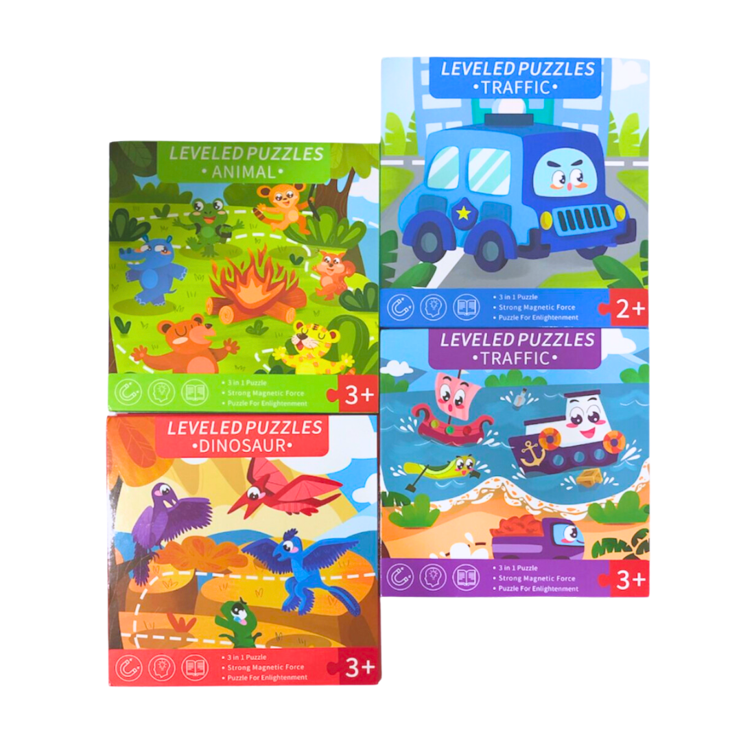 Set De Puzzle Madera Rompecabezas Juego Didáctico Niños