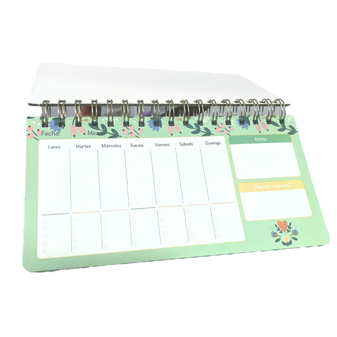 Agenda Planner Diseño de Flores