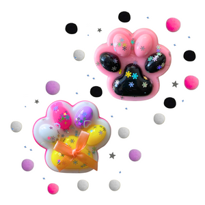 Squishy Pegajosa Patita De Gato Set De 2 Juguete Antiestrés