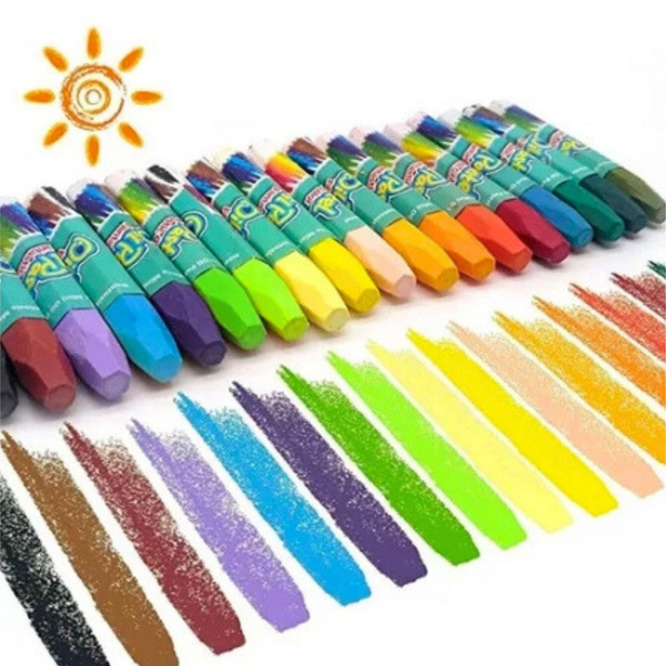 Lapices De Cera Crayon Niños 24 Colores