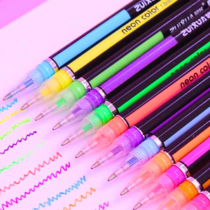 Lápices Tinta Gel Neón Set 12 Unidades 1,0 Mm