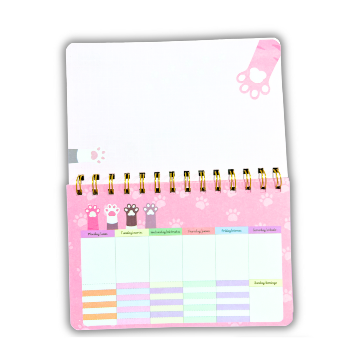 Planner Semanal Diseños Kawaii 50 Hojas + Lápiz Pasta Kawaii