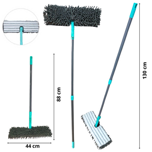 Trapero Microfibra Con Pulidor Y Mango Extensible De 170 Cm