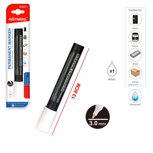 Set 3 Plumones Permanentes Blancos Para Todo Superficie