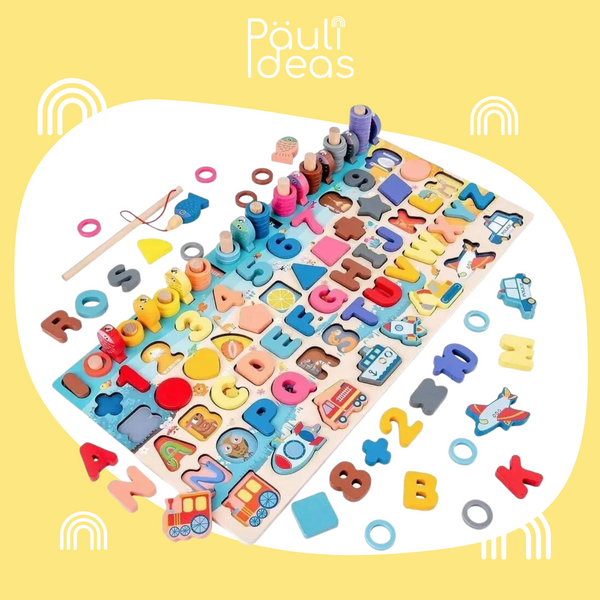 Juego De Madera Montessori Para Niños 8 En 1 Didáctico