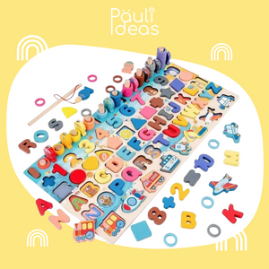 Juego De Madera Montessori Para Niños 8 En 1 Didáctico