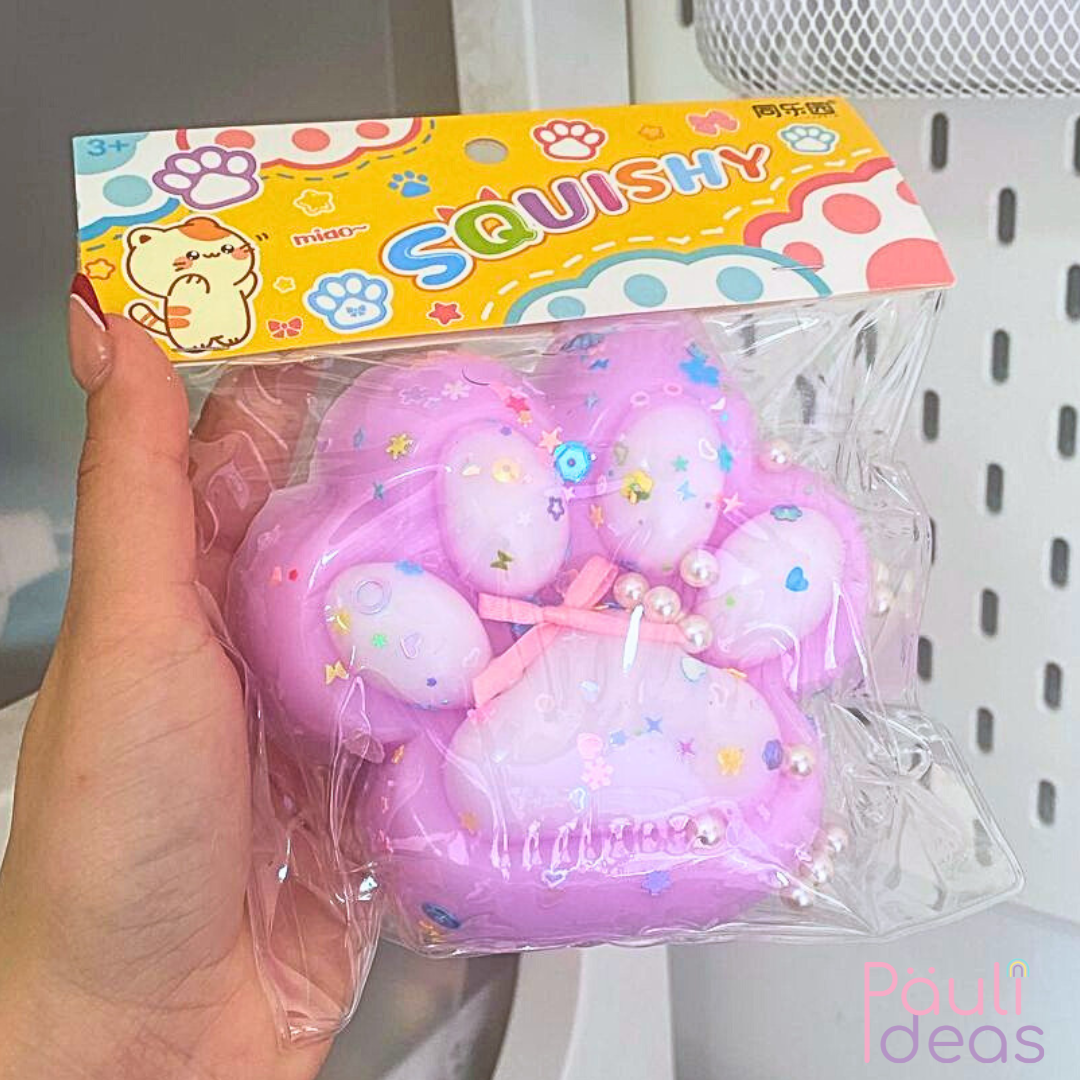 Squishy Grande Patita De Gato Pegajosa Juguete Antiestrés