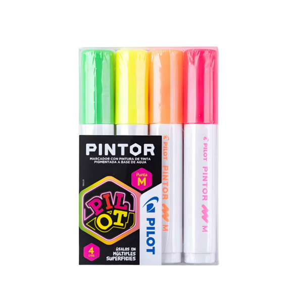 Plumones Acrílicos Marcadores Pintor Pilot Punta 4,5mm 4uni