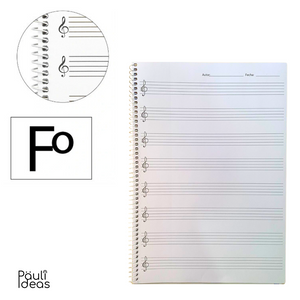 Cuaderno De Música A4 Block De 20 Hojas