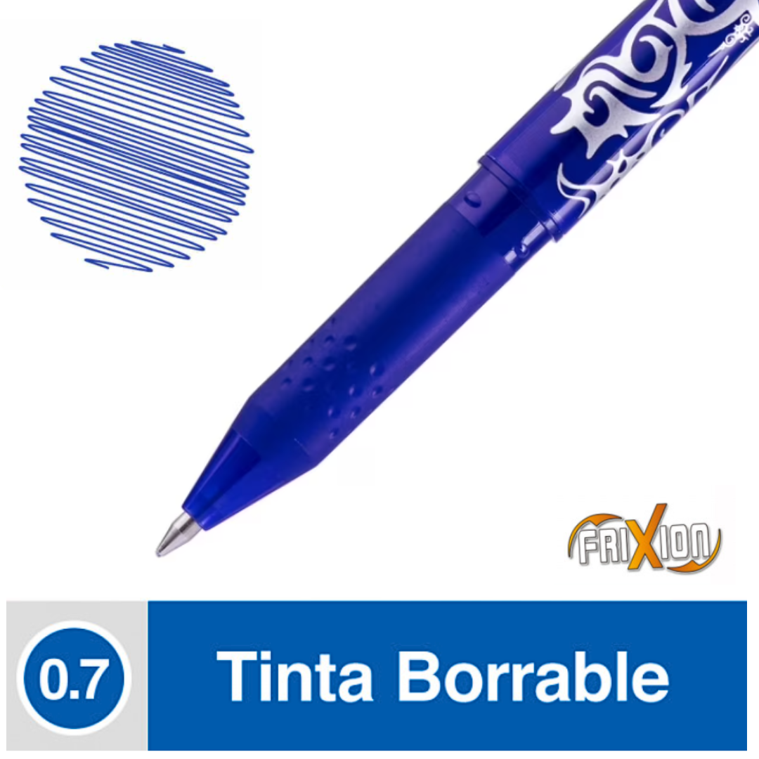 Lápiz Gel Pilot Frixion Ball 0.7mm Tinta Borrable + Repuesto