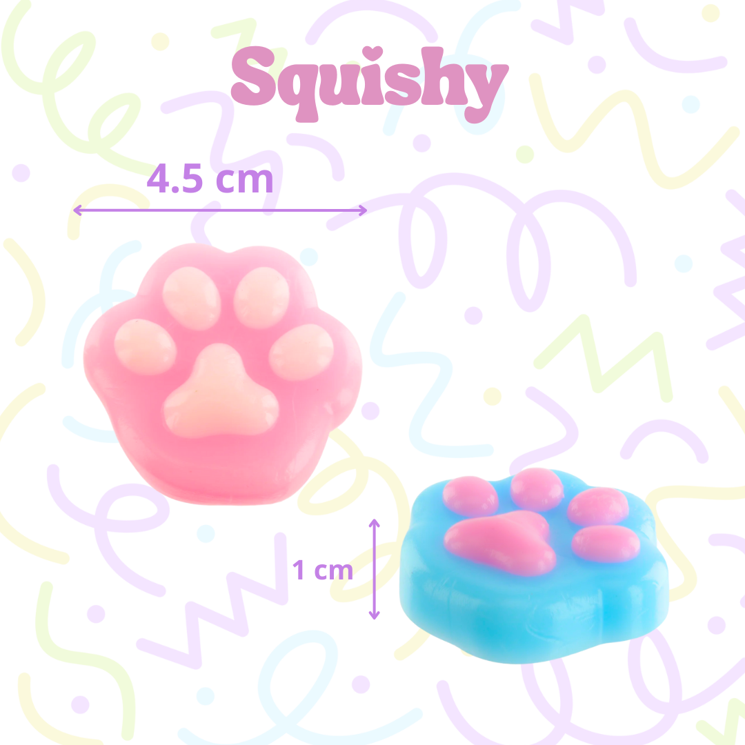 Mini Squishy Pegajosa Patita De Gato Antiestrés Pack 10