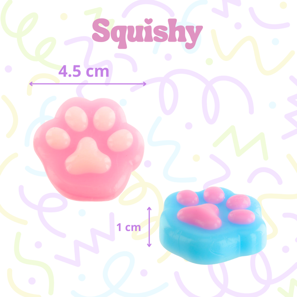 Mini Squishy Pegajosa Patita De Gato Antiestrés Pack 8